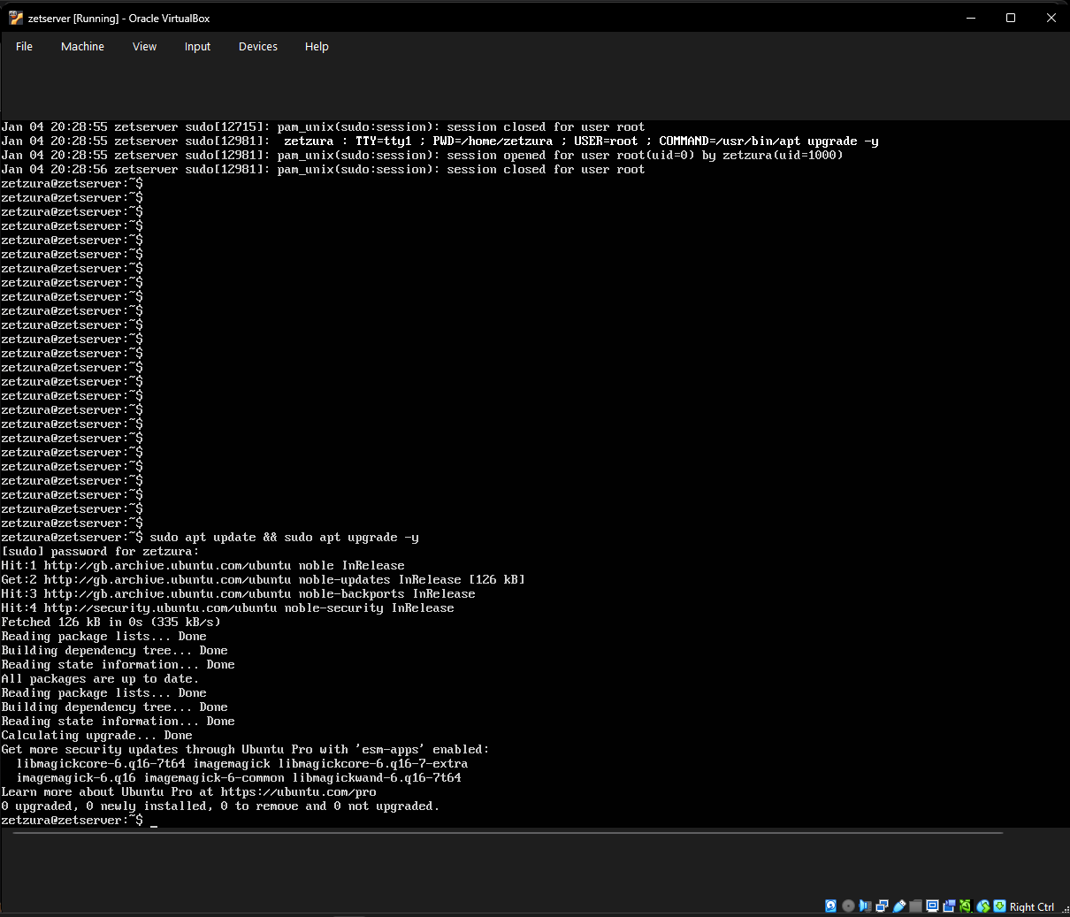 System Update Status